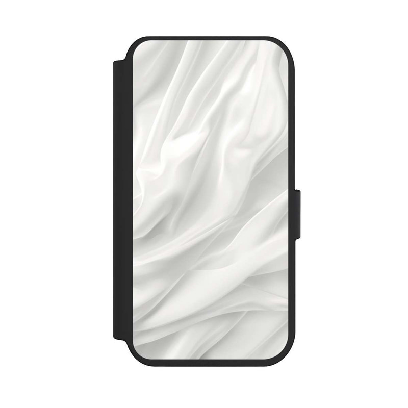 iPhone 14 Pro NIVOflip Weiße Seidenmatte Textur mit KI