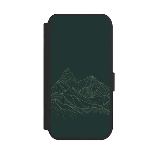Apple iPhone 14 Pro NIVOflip Berg Line Art Grün