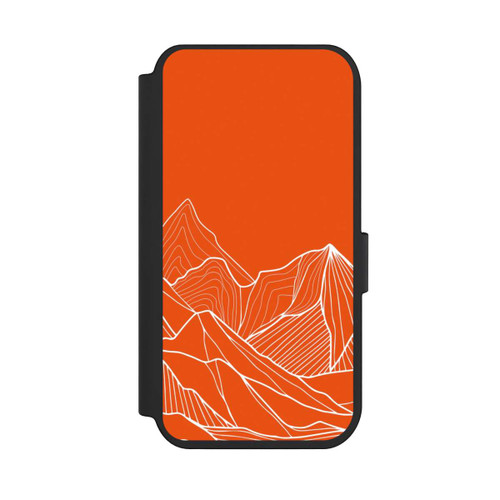 Apple iPhone 14 Pro NIVOflip Montain Contour Line Art Orange