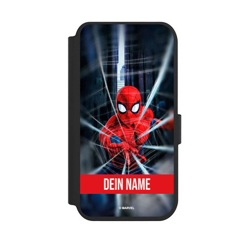 Apple iPhone 14 Pro NIVOflip Spiderman Webs in Action Personalisierbar