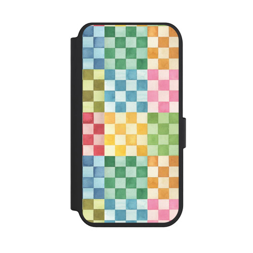 Apple iPhone 14 Pro NIVOflip Checkerboard Watercolor Chess Geometric Red