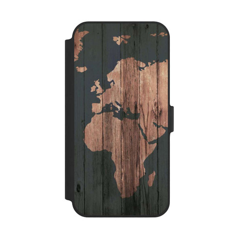 Apple iPhone 14 Plus NIVOflip Wooden World Map