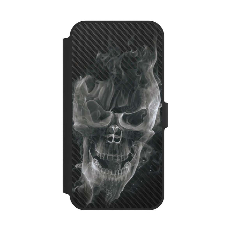 iPhone 14 Plus NIVOflip Smoke Skull Carbon