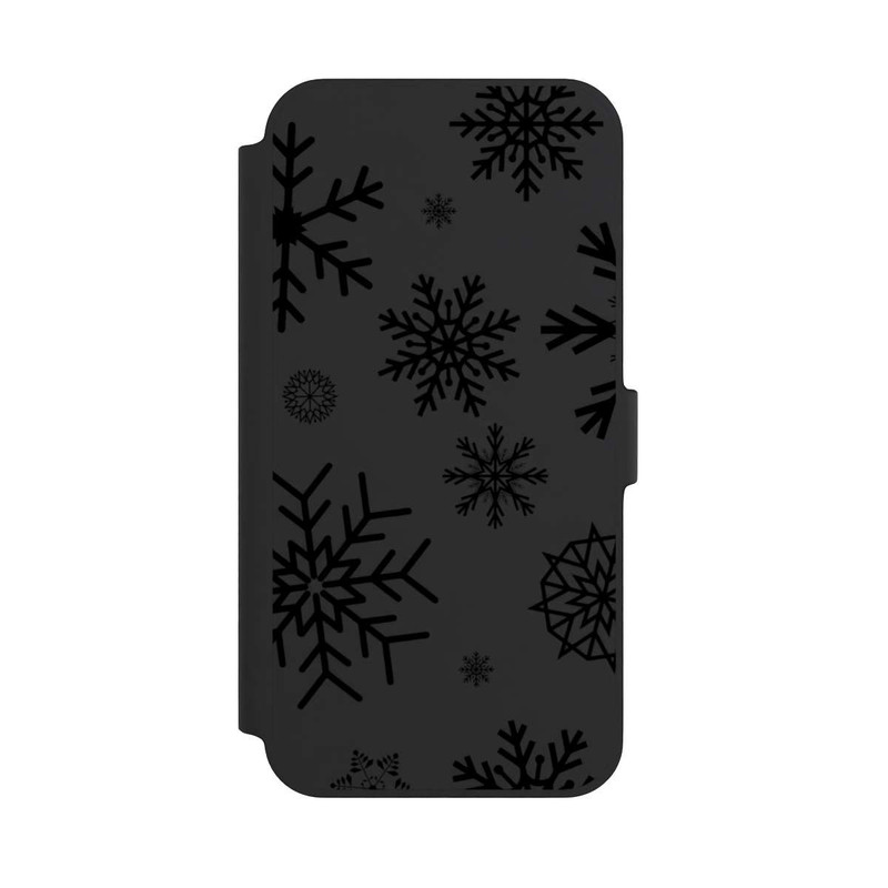 iPhone 14 Plus NIVOflip Blue Snowflakes ohne Hintergrund