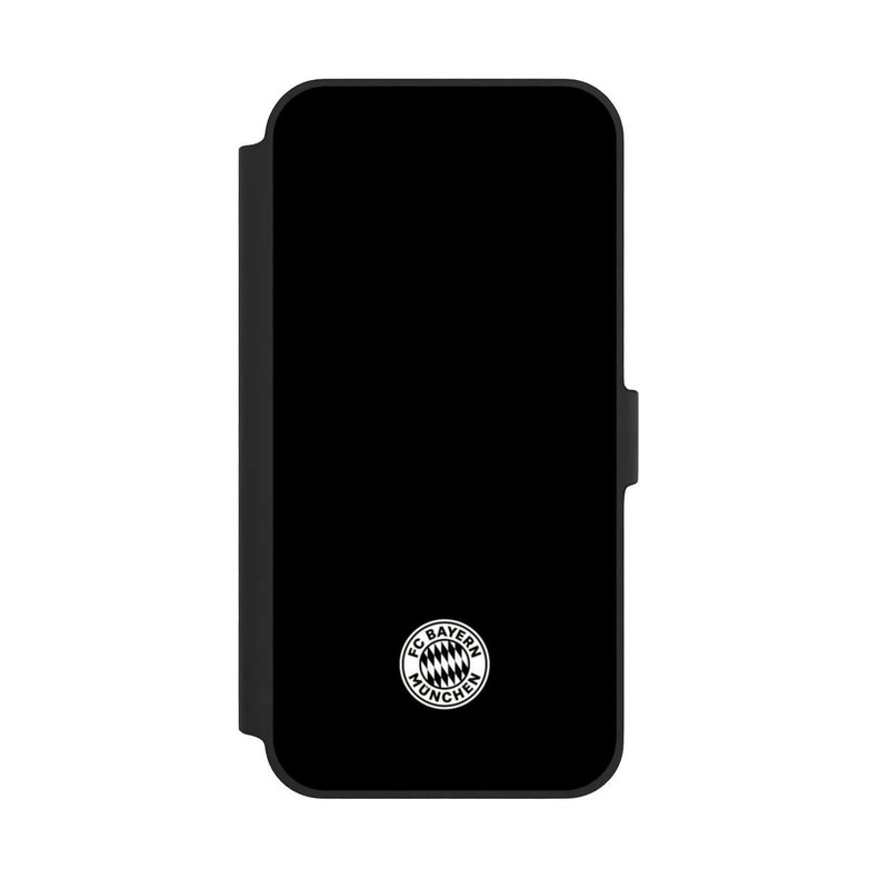 iPhone 14 Plus NIVOflip Klassisches FCB Logo Klein - Weiß auf Schwarz