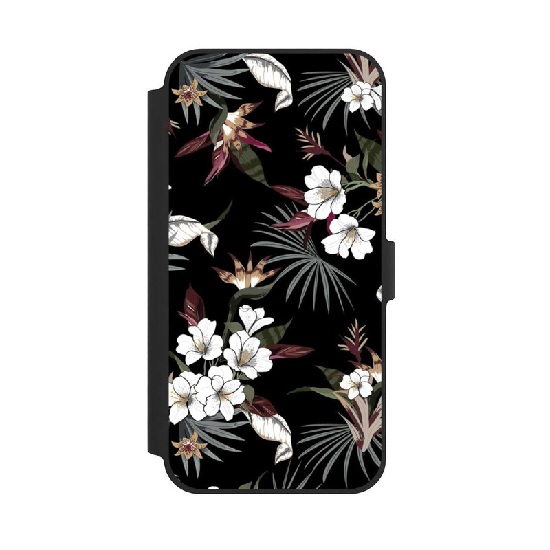 iPhone 14 Plus NIVOflip Flowers Black