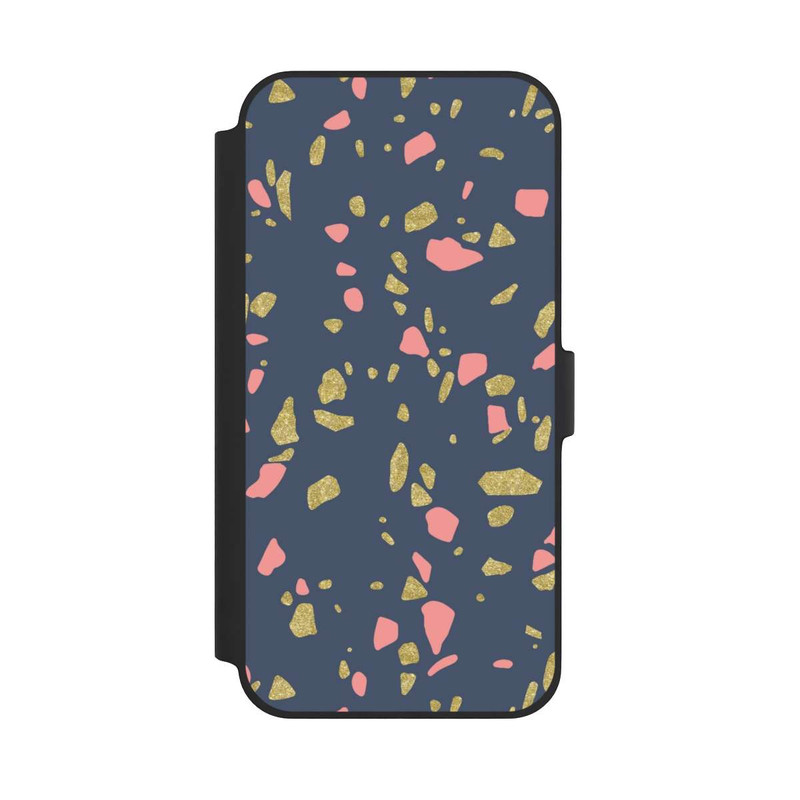 iPhone 14 Plus NIVOflip Terazzo Gold-Optik