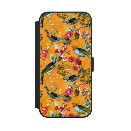 Apple iPhone 14 Plus NIVOflip Tapete mit Vögeln und Blumen