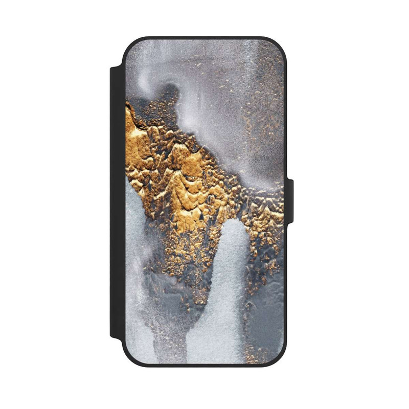 iPhone 14 Plus NIVOflip Beton-Gold-Glitzerlook
