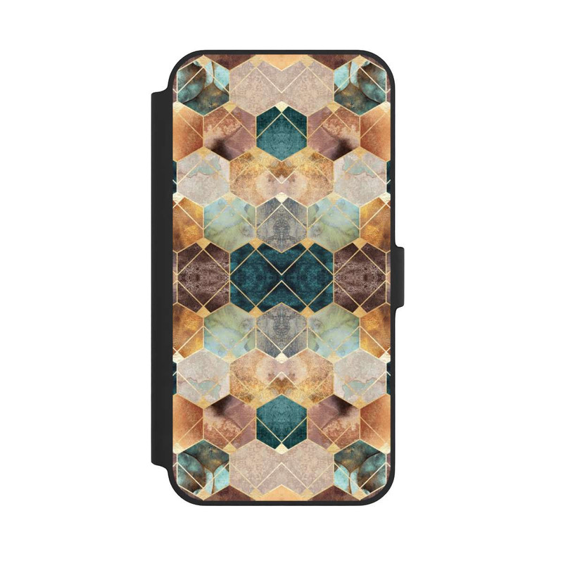 iPhone 14 Plus NIVOflip Natural Hexagons And Diamonds