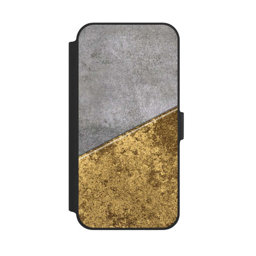 Apple iPhone 14 Plus NIVOflip Beton und Goldlook