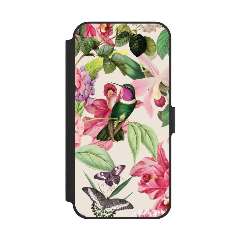 iPhone 14 Plus NIVOflip Kolibris und Rosen