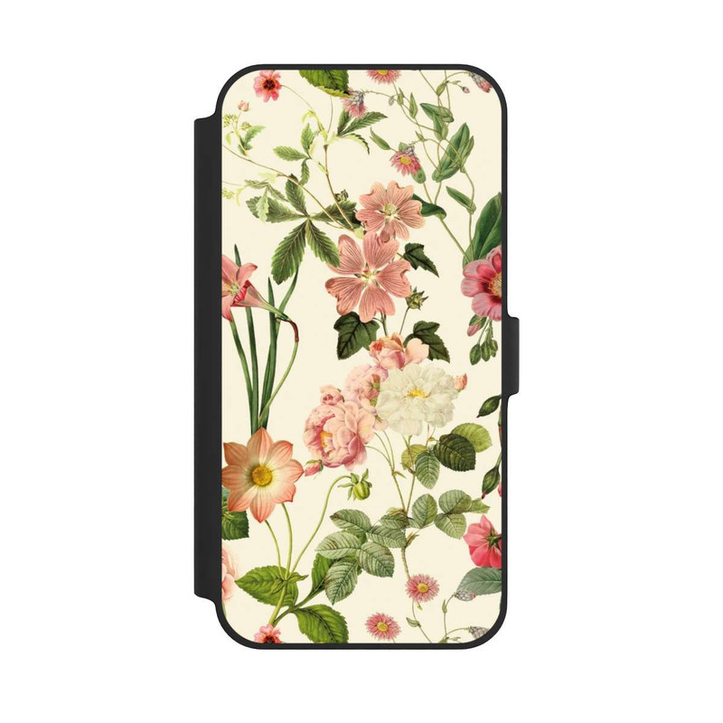 iPhone 14 Plus NIVOflip Fleurs sauvages sur jaune clair