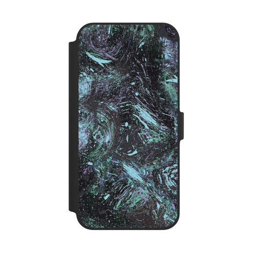 Apple iPhone 14 Plus NIVOflip Abstrakt tropfender Staub lila
