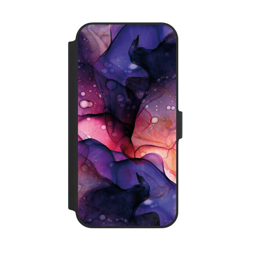 Apple iPhone 14 Plus NIVOflip Flüssige Kunst Lila-Pink
