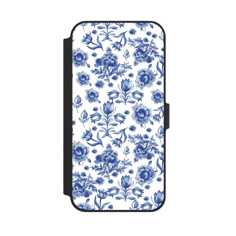 iPhone 14 Plus NIVOflip Blue Flower Pattern - Delft (NL)