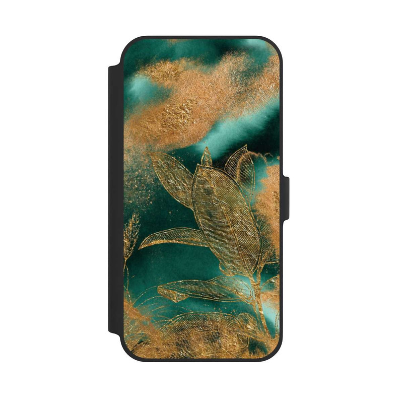 iPhone 14 Plus NIVOflip Gold und Grün Natur