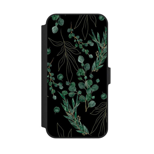 Apple iPhone 14 Plus NIVOflip Eukalyptusblätter schwarz