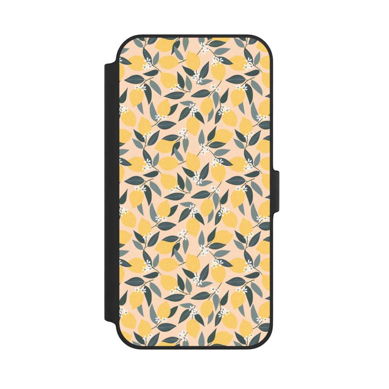 iPhone 14 Plus NIVOflip Rosa Zitronen-Muster