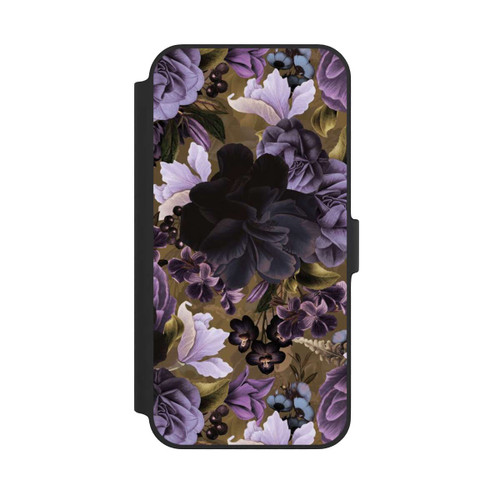 Apple iPhone 14 Plus NIVOflip  Lila und goldene Vintageblumen