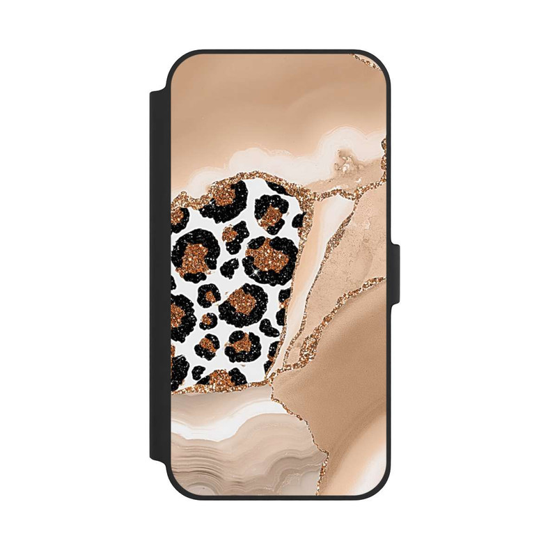 iPhone 14 Plus NIVOflip  Muster und Texturen Hellgold