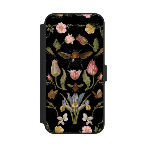 Apple iPhone 14 Plus NIVOflip Wildblumen und Biene Schwarz