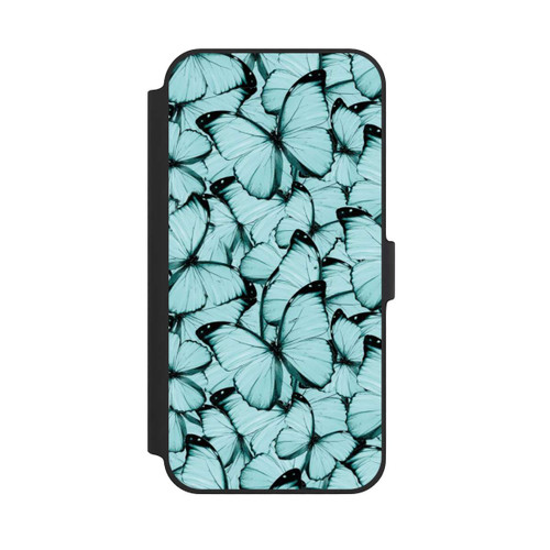 Apple iPhone 14 Plus NIVOflip Teal Schmetterlinge