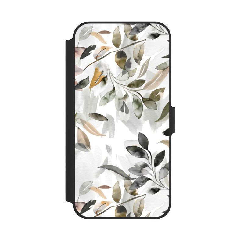 iPhone 14 Plus NIVOflip Watercolor Neutral Leaves