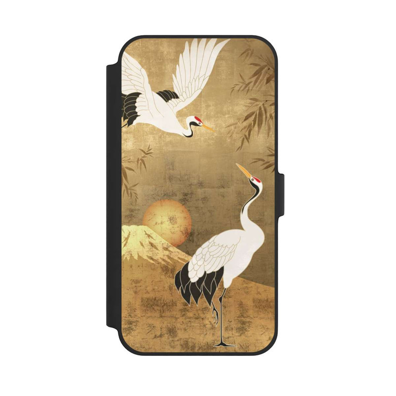 iPhone 14 Plus NIVOflip Kraniche Gold Japan 1