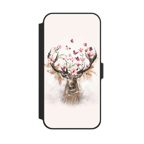 Apple iPhone 14 Plus NIVOflip Hirsch Blumen Geweih