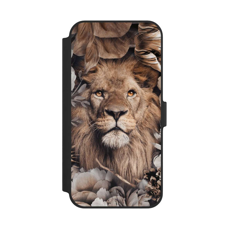 iPhone 14 Plus NIVOflip Lion Flower Frame beige