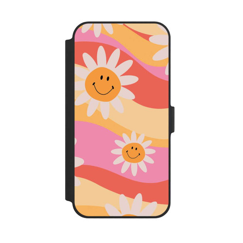Apple iPhone 14 Plus NIVOflip Retro Smiles Orange Colorful