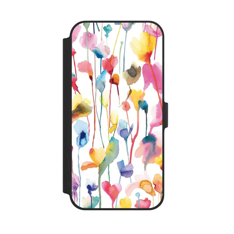 iPhone 14 Plus NIVOflip Aquarell Wildblumen bunt
