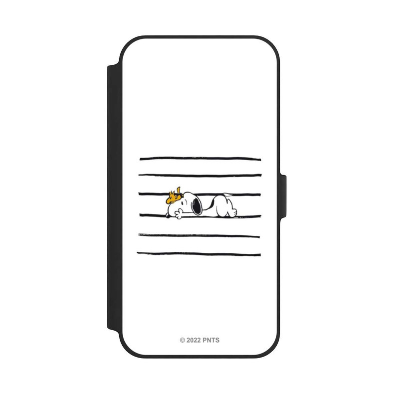 iPhone 14 Plus NIVOflip Snoopy Woodstock Streifen