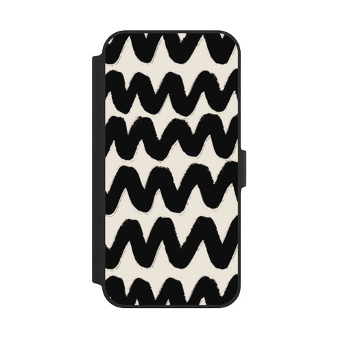 Apple iPhone 14 Plus NIVOflip Vagues Noires Pattern