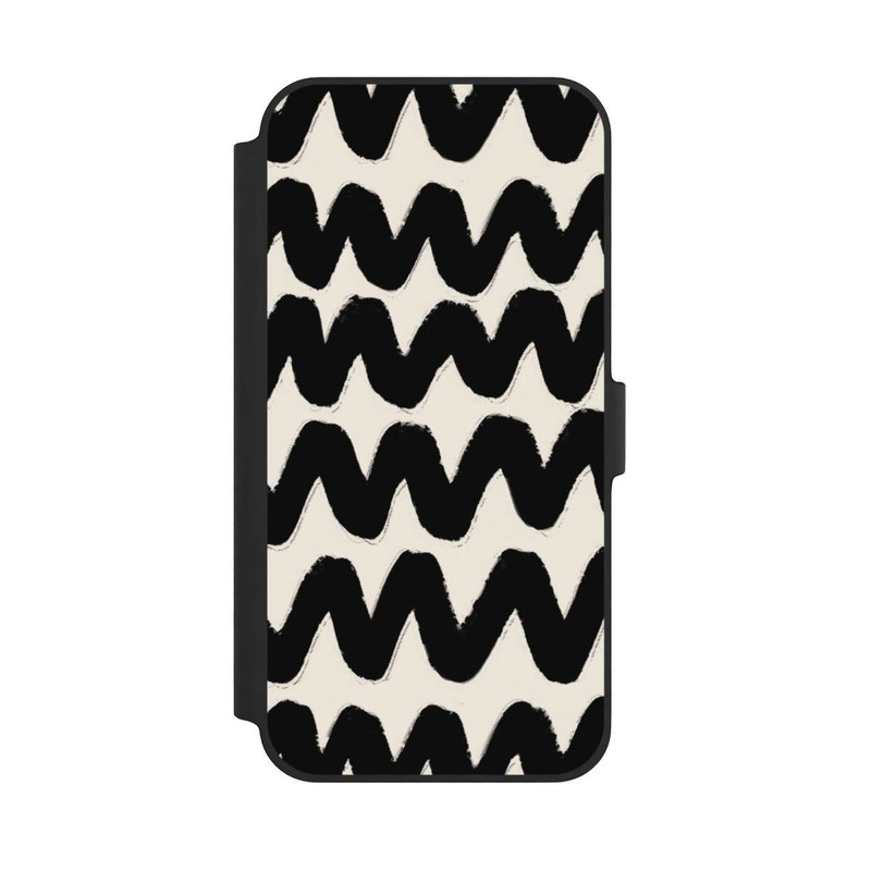 iPhone 14 Plus NIVOflip Vagues Noires Pattern