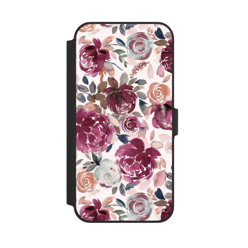 Apple iPhone 14 Plus NIVOflip Autumn Peonies and roses Pink