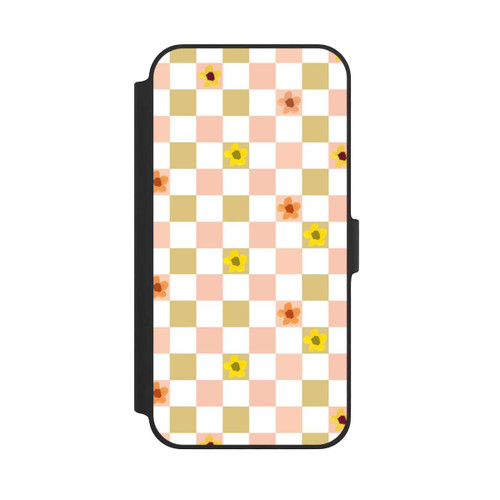 Apple iPhone 14 Plus NIVOflip Kariert nostalgische Pastellblumen