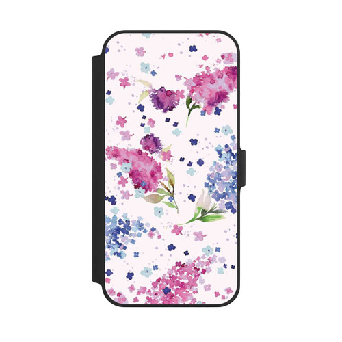 Apple iPhone 14 Plus NIVOflip Hortensien Lila und Rosa Blumen