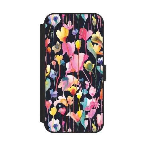 Apple iPhone 14 Plus NIVOflip Wildblumen schwarz