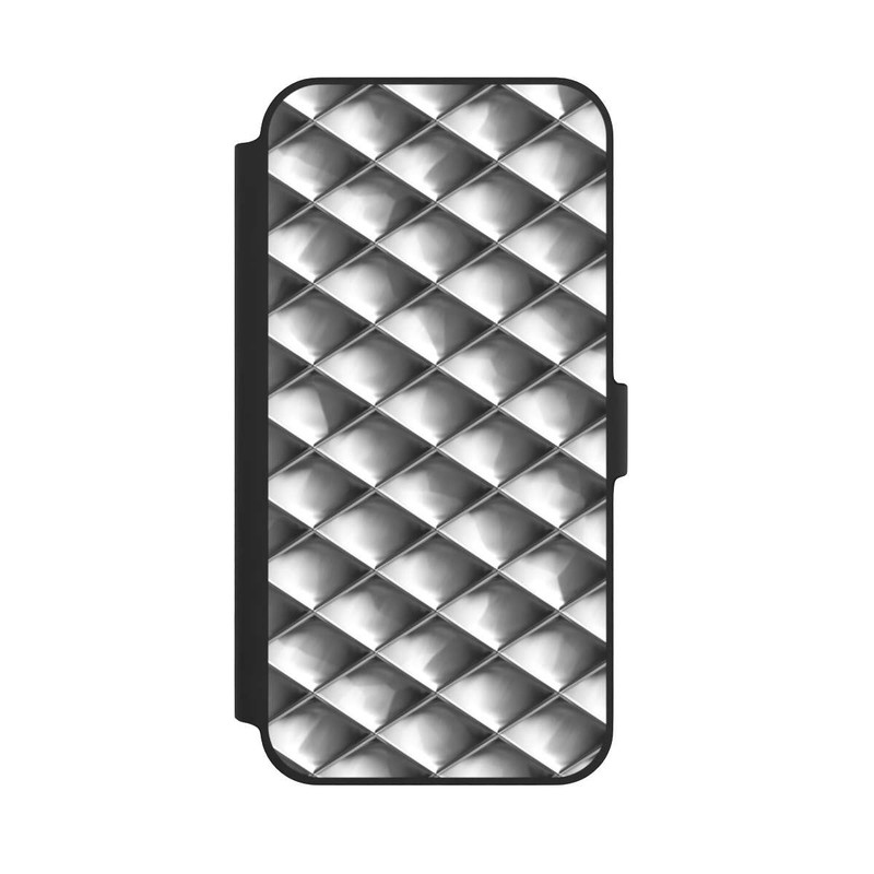 iPhone 14 Plus NIVOflip Glamour Silver Squares