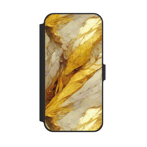 Apple iPhone 14 Plus NIVOflip Weiße Marmor-Golddruckschichten