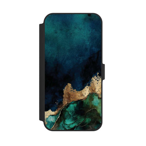 Apple iPhone 14 Plus NIVOflip Petrolblau mit Gold