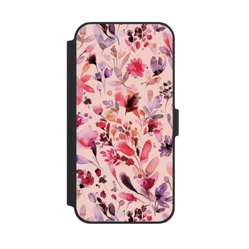 Apple iPhone 14 Plus NIVOflip Künstlerische Blumen Viva Magenta