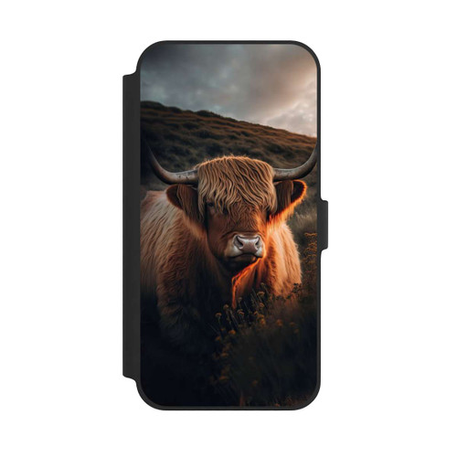 Apple iPhone 14 Plus NIVOflip Vache Highland avec de grandes cornes avec IA