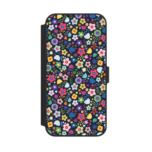 Apple iPhone 14 Plus NIVOflip Psychedelic Flowers Multi Black
