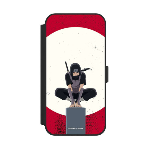 Apple iPhone 14 Plus NIVOflip Itachi Uchiha Symbol Roter Hintergrund