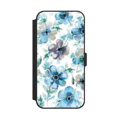 Apple iPhone 14 Plus NIVOflip Blaues Blumenmuster Trendy