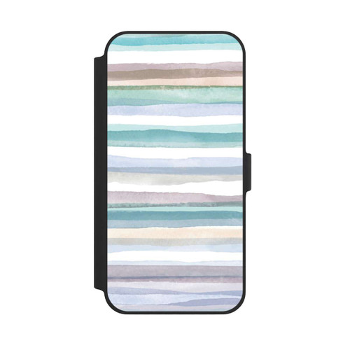 Apple iPhone 14 Plus NIVOflip Pastellfarbene Streifen Blau