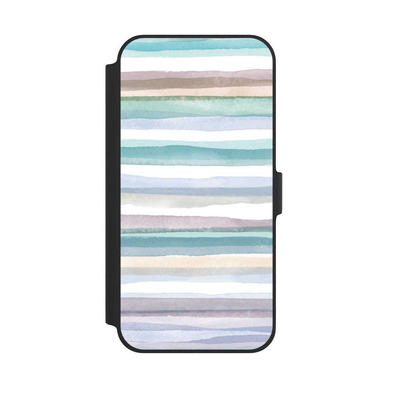 iPhone 14 Plus NIVOflip Pastellfarbene Streifen Blau